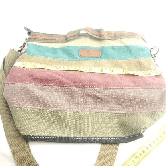 JellyYoo Womens Multicolor Colorblock Canvas Adjustable Strap Crossbody … - Picture 7 of 15
